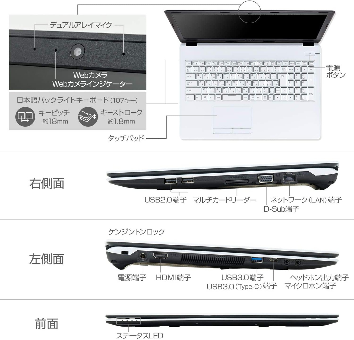 mouse(マウスコンピューター) 15.6型ノートPC m-Book K700XN-M2SH5の悪い口コミ・評判は？実際に使ったリアルな本音レビュー0件  | モノシル