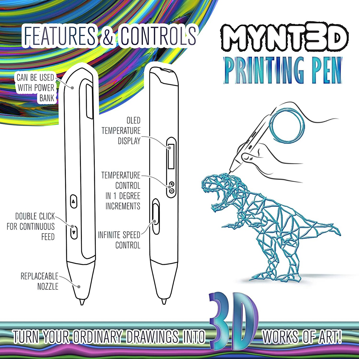 MYNT3D(エムワイエヌティ3ディ) 3Dペン PRO MP012の商品画像4 