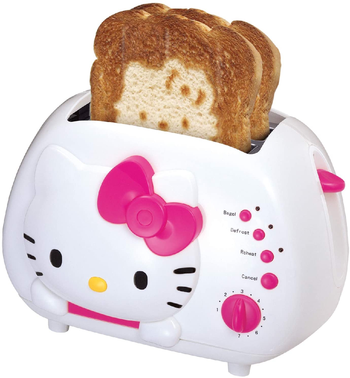 Hello Kitty(ハローキティ) ポップアップトースター 2-Slice Wide slot toaster  ホワイト KT5211