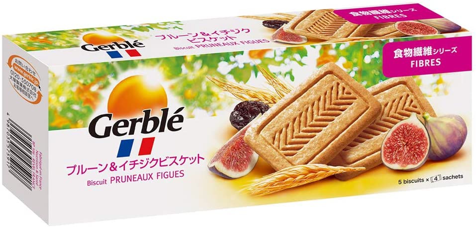 栄養補助食品おすすめ商品：Gerble'(ジェルブレ) プルーン＆イチジクビスケット