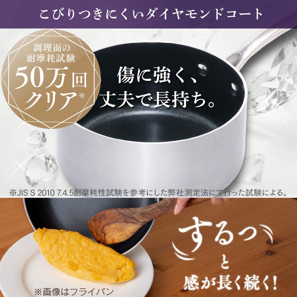 KITCHEN CHEF(キッチンシェフ) ダイヤモンドグレイス 片手鍋 18cm DG-P18の商品画像3 