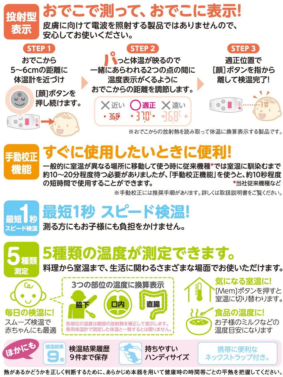 NURSE ANGIE(ナースアンジー) 投射型非接触式体温計 パピッとサーモPRO NIR-10の商品画像5 