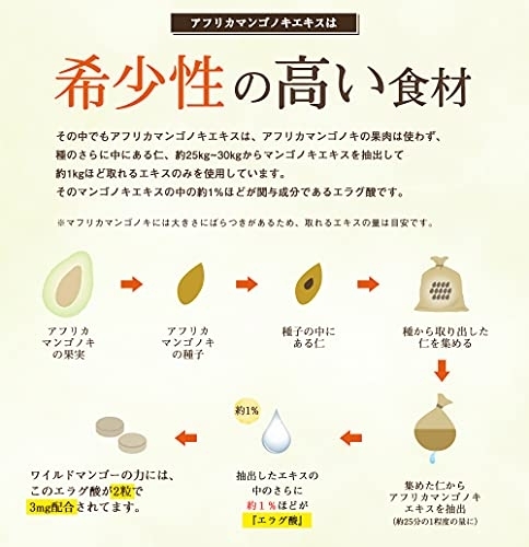 亀山堂 ワイルドマンゴーの力の商品画像7 