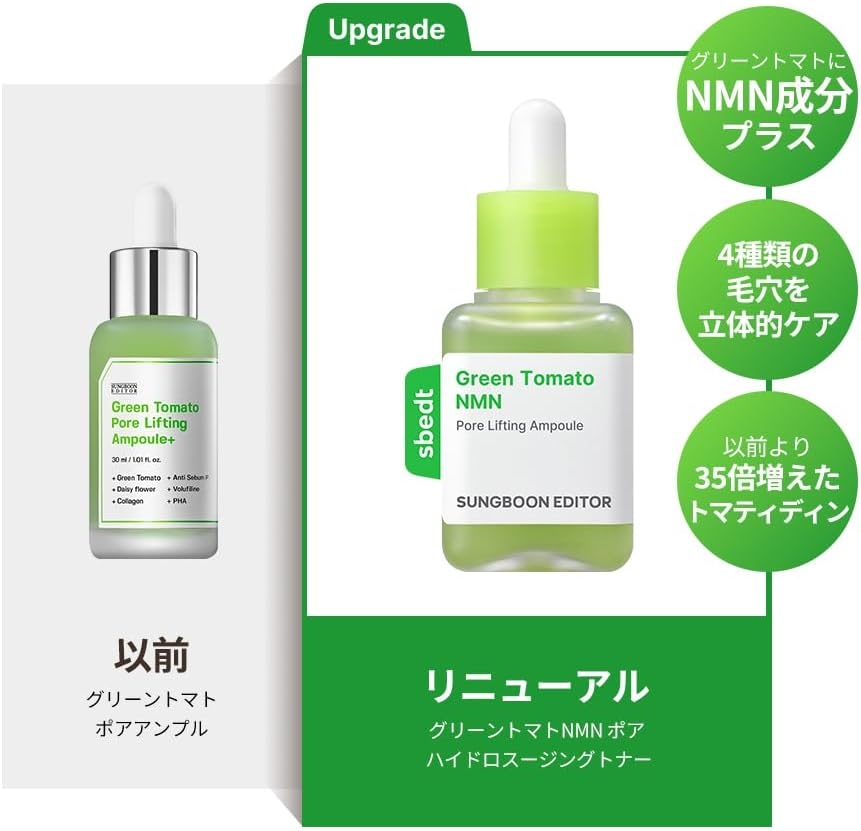 成分エディター(SUNGBOON EDITOR) グリーントマトNMNポアリフティングアンプルの商品画像3