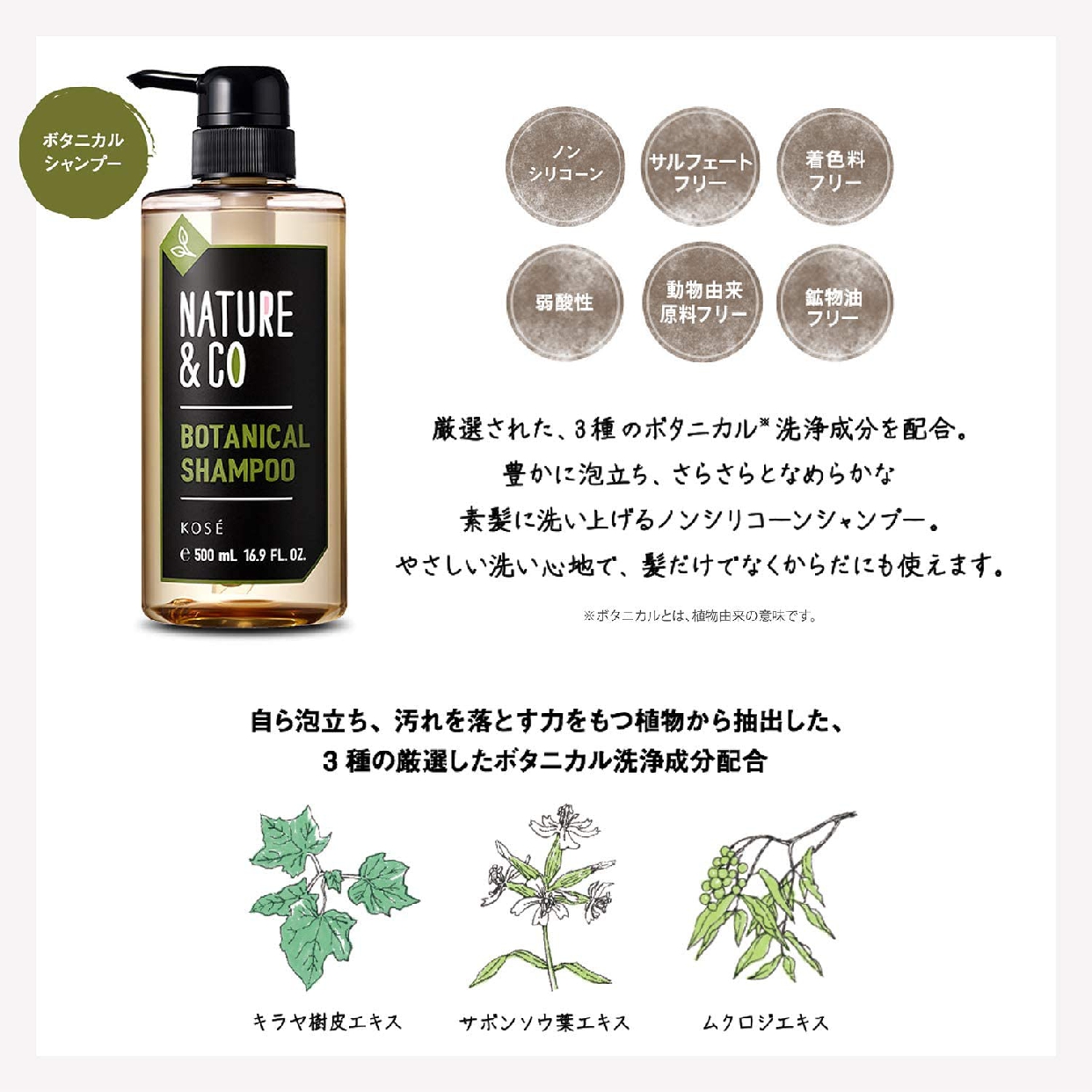 Nature&Co(ネイチャーアンドコー) ボタニカル シャンプーの悪い口コミ