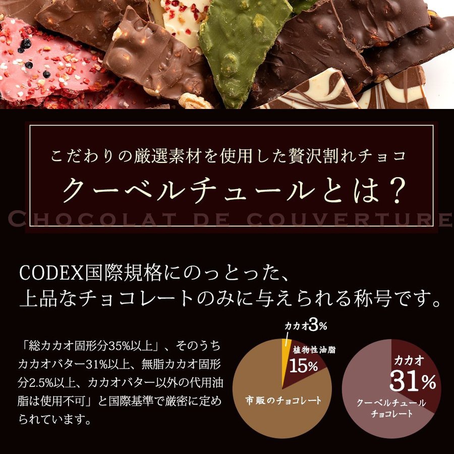 西内花月堂 選べるクーベルチュールの贅沢割れチョコ 6種の商品画像7 