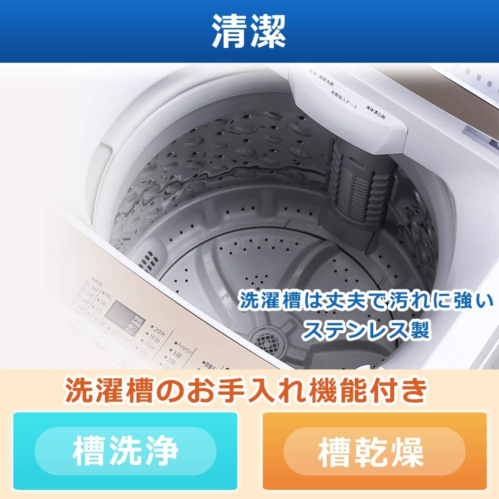 IRIS OHYAMA(アイリスオーヤマ) 全自動洗濯機 5.0kg IAW-T502ENの商品画像サムネ8 