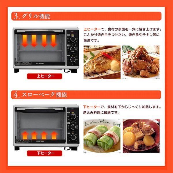 IRIS OHYAMA(アイリスオーヤマ) コンベクションオーブン PFC-D15A-W ホワイトの商品画像5 