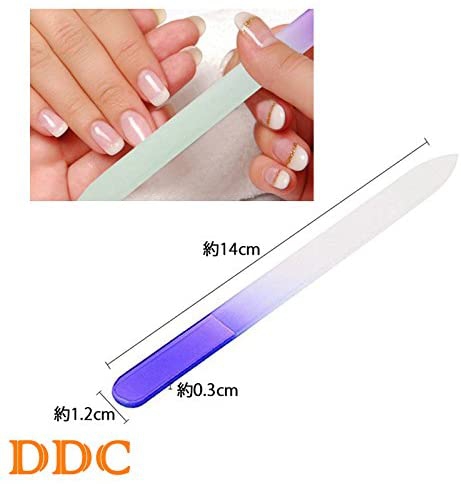 DDC ネイルファイル5本セット 4色スポンジ パープルガラス製 100/180グリット 爪磨きプロ仕様の商品画像サムネ3 
