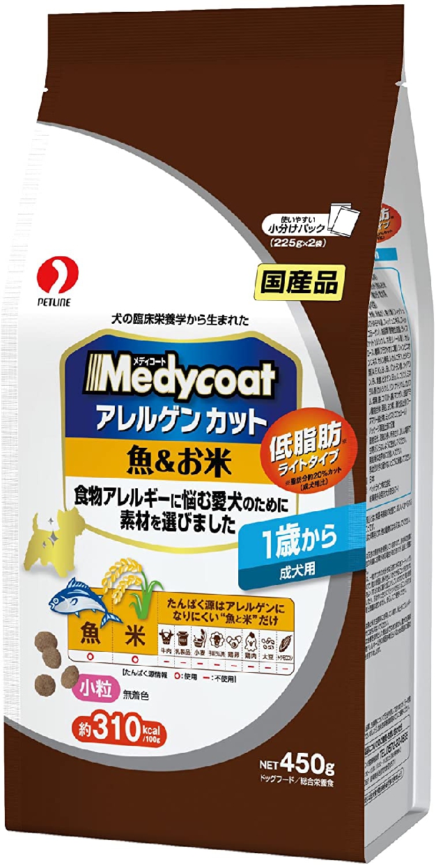 Medycoat(メディコート) アレルゲンカット 魚＆お米 1歳から 成犬用の商品画像1 