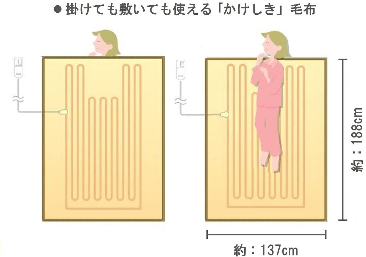 Panasonic(パナソニック) 電気かけしき毛布(シングルMサイズ) DB-RM3Mの商品画像2 