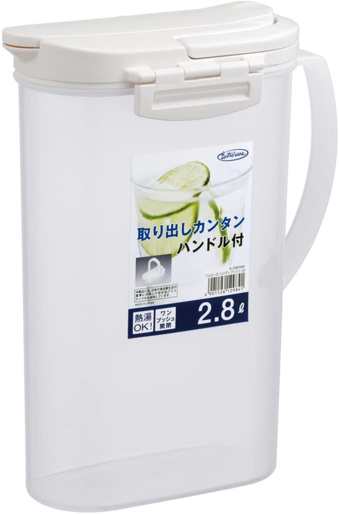岩崎工業 冷水筒 フェローズ ハンディプッシュ 2.8L K-298NW クリアの商品画像サムネ1 