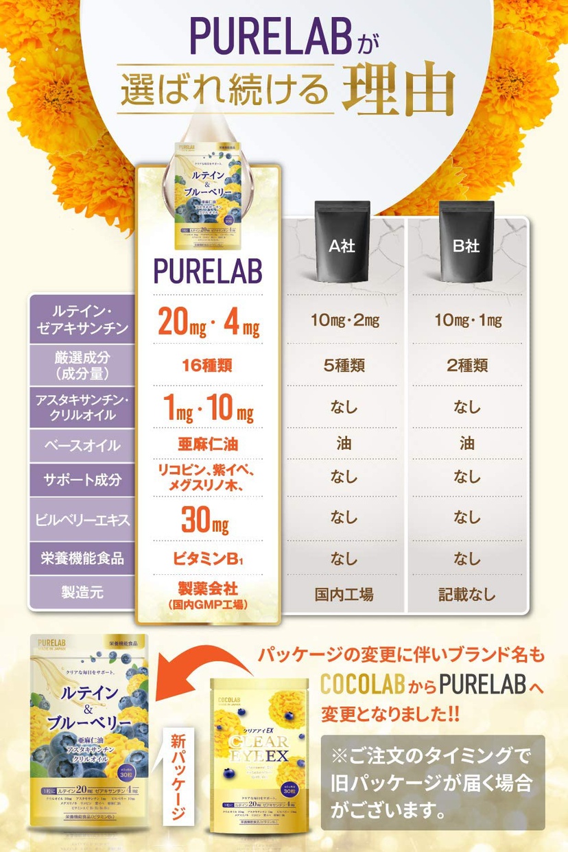 PURELAB(ピュアラボ) ルテイン＆ブルーベリーの商品画像3 