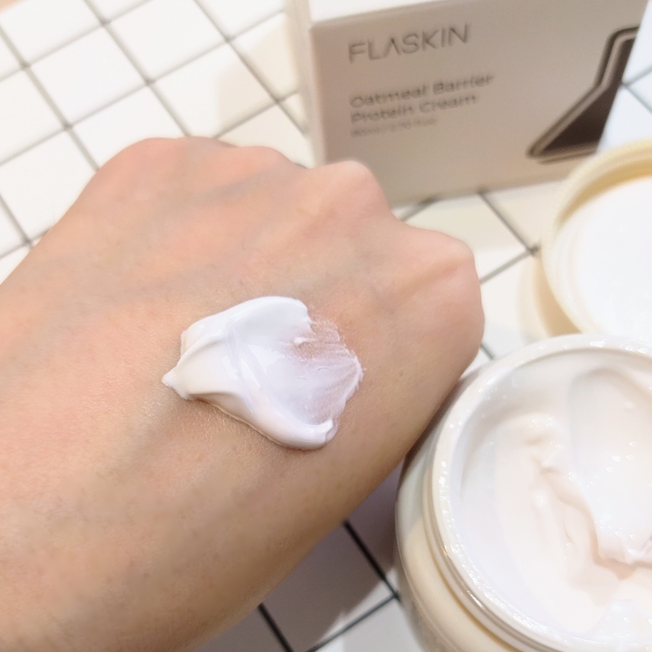 FLASKIN(フラスキン) オーツ麦タンパク質再生クリームの良い点・メリットに関する瑠衣さんの口コミ画像3