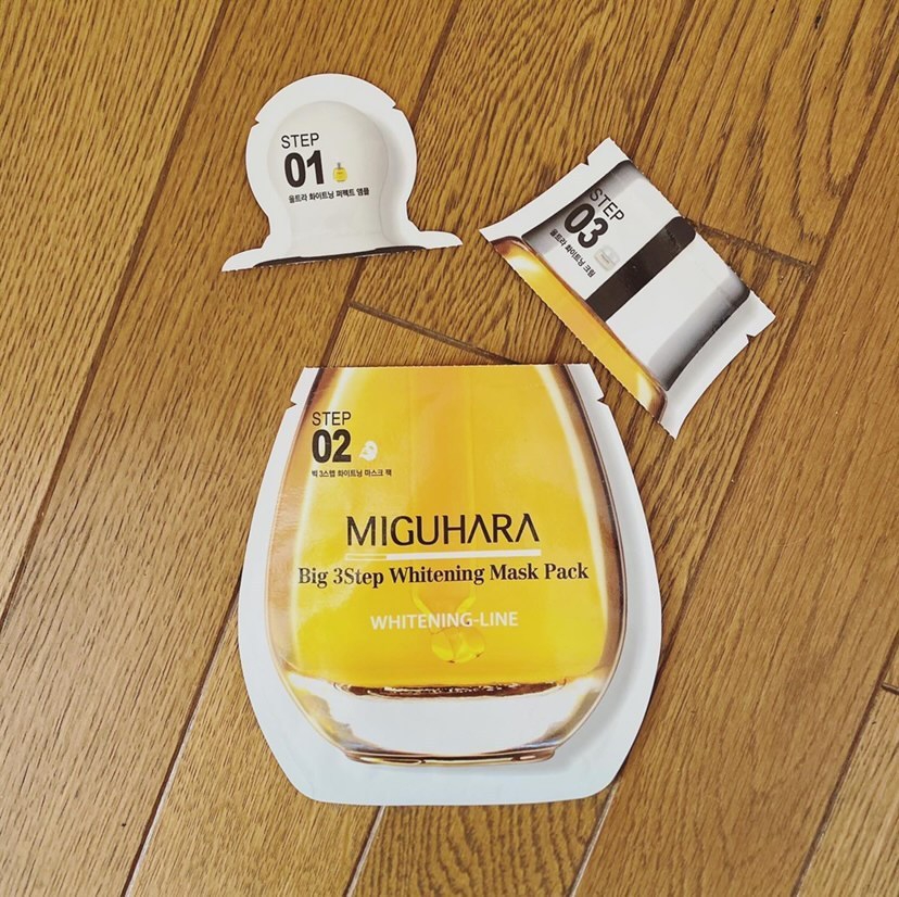 MIGUHARA(ミグハラ) ビッグ 3ステップホワイトニングマスクパックを使ったyumikoさんのクチコミ画像2