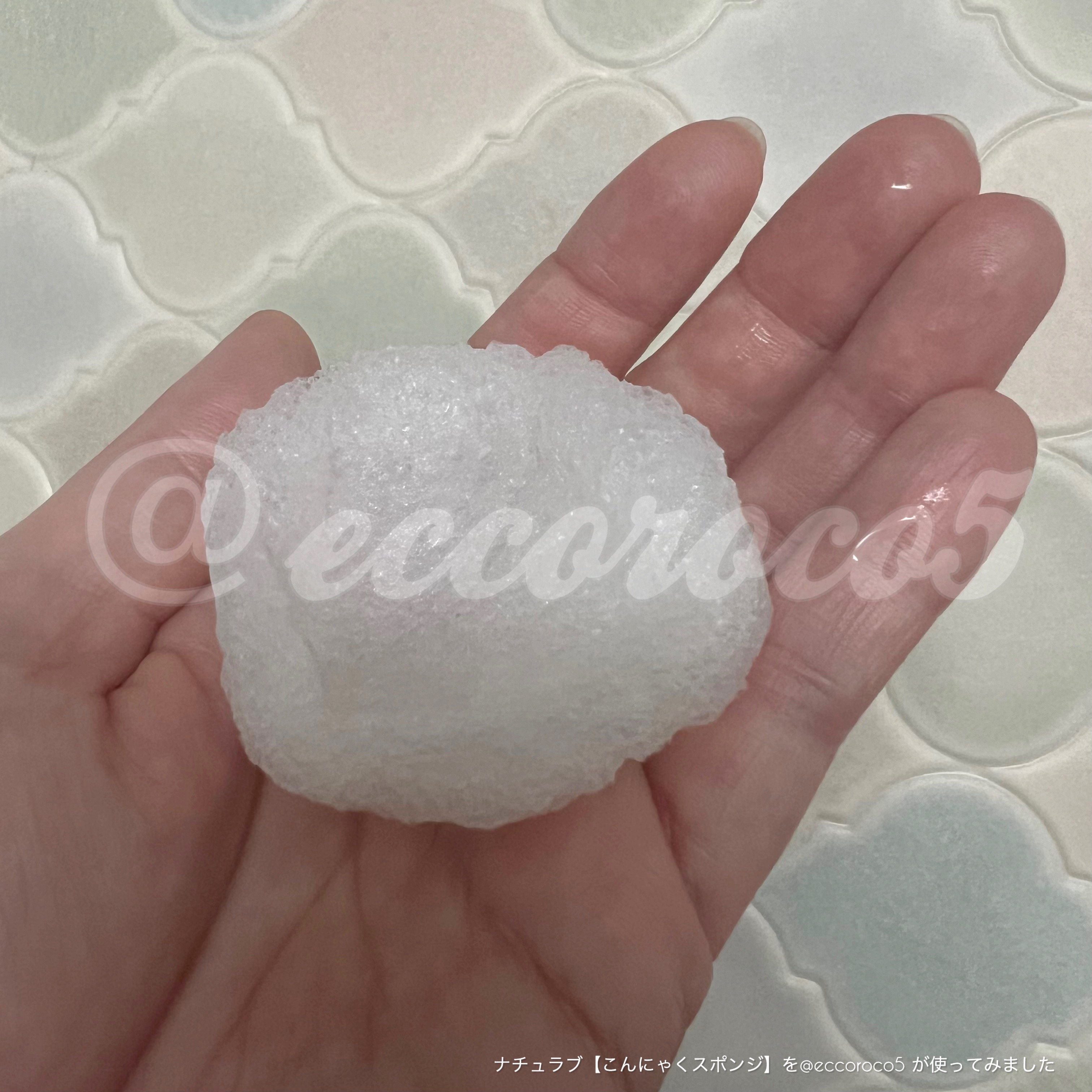 ナチュラブ こんにゃくスクポンジ(アクアコンディショナー)フェイス用Sを使った@eccoroco5さんのクチコミ画像2