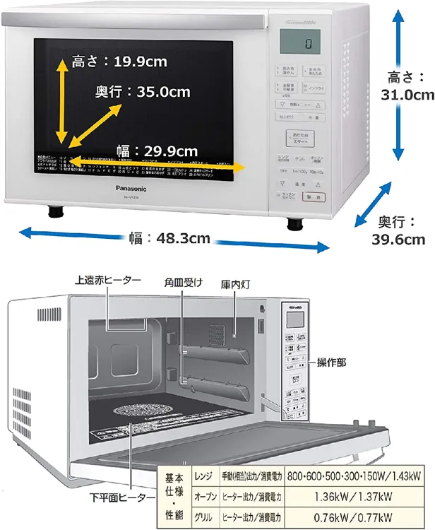 Panasonic(パナソニック) オーブンレンジ NE-MS236の悪い口コミ