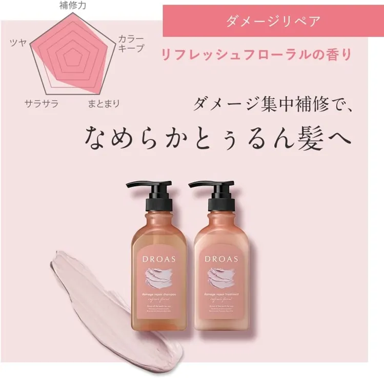 ドロアス　シャンプー　トリートメント　ダメージリペア 試してみた】DROAS ダメージリペアクール シャンプー／トリートメント