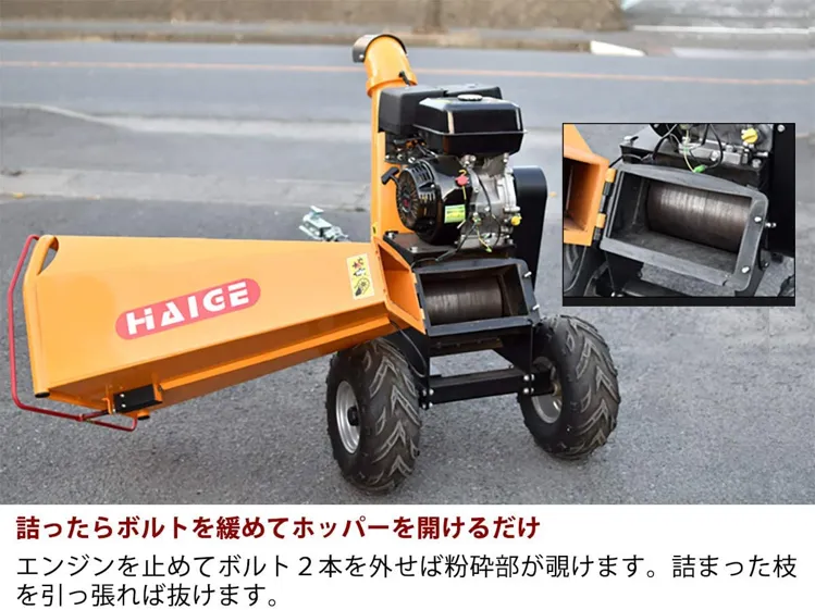 HAIGE(ハイガー) ウッドチッパー 粉砕機 HG-15HP-GGSの悪い口コミ