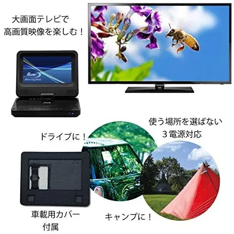 TEES(ティーズ) ブルーレイポータブルDVDプレーヤー TS-PBD969