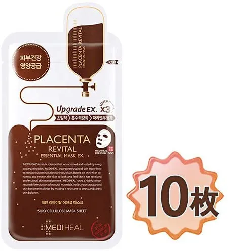 【激安】１００枚　メディヒール プラセンタ リバイバル MASK 10枚入×10 MEDIHEAL(メディヒール) プラセンタリバイタルエッセンシャルマスクEX