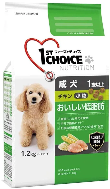 1st CHOICE(ファーストチョイス) 成犬 1歳以上 小粒 チキンの悪い